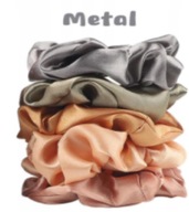 5x SATIN SCRUNCHIES METAL gumičky do vlasov 5x SATIN SCRUNCHIES METAL gumičky do vlasov