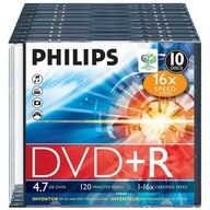 PHILIPS DVD + R 4,7 GB SLIM box 10 kusov