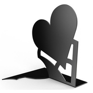 Knižná zarážka MON AMOUR HEART, čierna, 190 mm Knižná zarážka MON AMOUR HEART, čierna, 190 mm