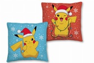 Dekoračný vankúšik 40x40 Pokémon Pikachu, vianočný, obojstranný Dekoračný vankúšik 40x40 Pokémon Pikachu, vianočný, obojstranný