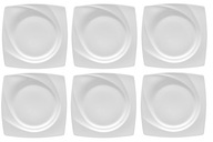 PRAVDEPODOBNÁ OSLAVA 6 x JEDÁLNY TANIER 27,5 CM BIELY Štvorcový PRAVDEPODOBNÁ OSLAVA 6 x JEDÁLNY TANIER 27,5 CM BIELY Štvorcový