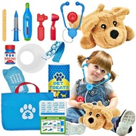 VETERINÁR XXL SET malý doktor doktor pre deti + TAŠKA PRE PSA PLYŠ VETERINÁR XXL SET malý doktor doktor pre deti + TAŠKA PRE PSA PLYŠ