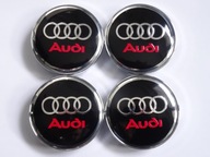 4x Kryty Kryty AUDI Emblémy 60 mm čierne a červené 4x Kryty Kryty AUDI Emblémy 60 mm čierne a červené
