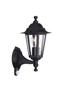 PHILIPS Záhradné nástenné svietidlo PEKING E27 BLACK SENSOR PHILIPS Záhradné nástenné svietidlo PEKING E27 BLACK SENSOR