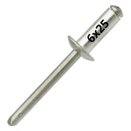 Slepé nity OCEL/OCEL OCEL/OCEL 6x25mm - 50 KS Slepé nity OCEL/OCEL OCEL/OCEL 6x25mm - 50 KS