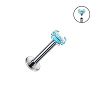 Titanium Labret náušnice so zirkónom 1,2/10/4 Titanium Labret náušnice so zirkónom 1,2/10/4