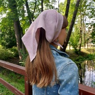 Ľanová šatka, čelenka, špinavý orgován Ľanová šatka, čelenka, špinavý orgován
