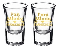 Poháre s rámom 15ml HRUBÉ DNO zlaté Nápis Personalizácia svadobná svadba Poháre s rámom 15ml HRUBÉ DNO zlaté Nápis Personalizácia svadobná svadba