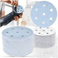 100x kotúčové brúsne kotúče Brúsny papier FESTOOL Brúsky na suchý zips D90 P120