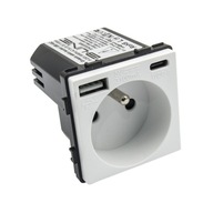ELEKTRICKÁ ZÁSUVKA USB A a C RÝCHLO NABÍJANIE 3100 mA ELEKTRICKÁ ZÁSUVKA USB A a C RÝCHLO NABÍJANIE 3100 mA