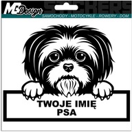 Polep auta PES SHIH TZU + MENO Polep auta PES SHIH TZU + MENO