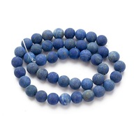 Lapis lazuli prírodné korálky, mrazivé termobarizované, 8 mm, 47 ks/37 cm/vlákno Lapis lazuli prírodné korálky, mrazivé termobarizované, 8 mm, 47 ks/37 cm/vlákno