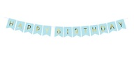 Modrý banner Happy Birthday