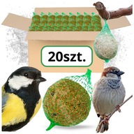 Tučné gule pre divoké vtáky veľké zimné jedlo, zimné zrno 90 g 20 ks. Tučné gule pre divoké vtáky veľké zimné jedlo, zimné zrno 90 g 20 ks.