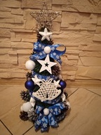 Malý vianočný stromček DESSED s LED ozdobami, KUŽEL 45CM