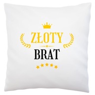 Vankúšik Zlatý brat pre brata Biely Vankúšik Zlatý brat pre brata Biely