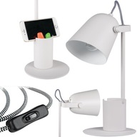 Stolová lampa + organizér nastaviteľná RETRO E27 5W BIELA KANLUX Stolová lampa + organizér nastaviteľná RETRO E27 5W BIELA KANLUX
