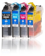 4x atramentová kazeta pre Brother LC123 DCP-J132W DCP-J152W CHIP 4x atramentová kazeta pre Brother LC123 DCP-J132W DCP-J152W CHIP