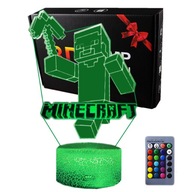 3D USB LED nočná lampa + diaľkové ovládanie MINECRAFT GAME 3D USB LED nočná lampa + diaľkové ovládanie MINECRAFT GAME
