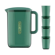 Džbán na vodu, džbán na vodu, zelený a 4 šálky