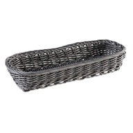 Košík na príbory polyratanový kôš 27cmx10cm čierny Košík na príbory polyratanový kôš 27cmx10cm čierny