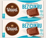 Mliečna čokoláda bez pridaného cukru Wawel 90g x2 Mliečna čokoláda bez pridaného cukru Wawel 90g x2