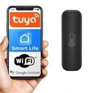 Senzor teploty a vlhkosti WIFI TUYA Smart Home Alexa BLACK BLACK Senzor teploty a vlhkosti WIFI TUYA Smart Home Alexa BLACK BLACK