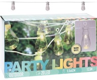 GIRLANDA záhradné balkónové LED svietidlá 20 - 12,5 m biele