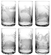 Poháre na čaj 250 ml zdobené poľovníckym rytím Myśliwskie 2 Poháre na čaj 250 ml zdobené poľovníckym rytím Myśliwskie 2