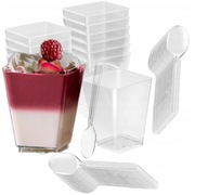 NÁDOBY PYRAMÍDOVÝ POHÁR 150ml 24KS + LYŽIČKY 50KS NÁDOBY PYRAMÍDOVÝ POHÁR 150ml 24KS + LYŽIČKY 50KS