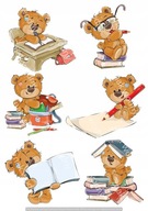 Potlač CUKROVEJ HMOTY na tortu BEAR SCHOOL Potlač CUKROVEJ HMOTY na tortu BEAR SCHOOL
