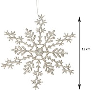 Zdobená čačky, Tvarované čačky, Súpravy snehových vločiek 15 cm 12 ks XXL PLN