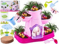 Zvlhčovač rastlín na pestovanie rastlín PINK Little Gardener's Set, Domček pre bábiky,