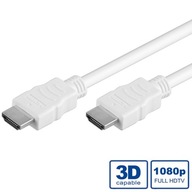 Vysokorýchlostný HDMI kábel s Ethernetom, biely, 3 m