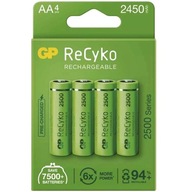 4x batérie GP ReCyko 2500mAh Ni-Mh AA R6 1,2V 4x batérie GP ReCyko 2500mAh Ni-Mh AA R6 1,2V
