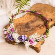 Prijímací veniec Fialové akcenty v štýle boho Prijímací veniec Fialové akcenty v štýle boho