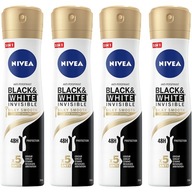 NIVEA Antiperspirant Black&White sprej 4x150ml