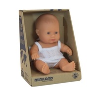 MINILAND - vinylová španielska bábika - bábätko - európske dievčatko 21 cm