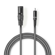 XLR wt - RCA wt 1,5m audio kábel NEDIS XLR wt - RCA wt 1,5m audio kábel NEDIS