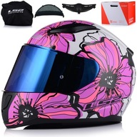 MOTOCYKLICKÁ PRILBA LS2 FF353 RAPID II POPPIES DÁMSKA RUŽOVÁ + MODRÉ ČELNÉ SKLO MOTOCYKLICKÁ PRILBA LS2 FF353 RAPID II POPPIES DÁMSKA RUŽOVÁ + MODRÉ ČELNÉ SKLO