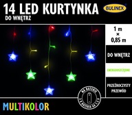 LED záves vianočné osvetlenie STARS Vitráže