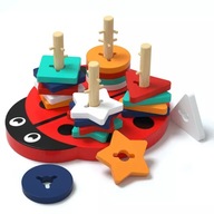 Drevené arkádové logické puzzle triedič