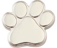 Jibbitz Charms Pin Decoration Pin do topánok Crocs Silver Paw Print Jibbitz Charms Pin Decoration Pin do topánok Crocs Silver Paw Print