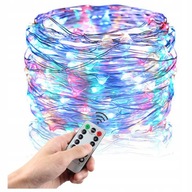 SVETLÁ NA DRÔTE 80X LED VIACFAREBNÉ 10M USB DIAĽKOVÉ OVLÁDANIE 8 REŽIMOV 360° SVETLÁ NA DRÔTE 80X LED VIACFAREBNÉ 10M USB DIAĽKOVÉ OVLÁDANIE 8 REŽIMOV 360°