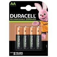 DURACELL AA 2500 mAh 1,2V HR6 TURBO batéria 4 ks DURACELL AA 2500 mAh 1,2V HR6 TURBO batéria 4 ks