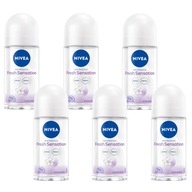 NIVEA FRESH SENSATION Roll-on antiperspirant do podpazušia pre ženy 50ml x 6 ks.