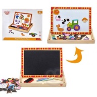 Drevená obojstranná doska s puzzle TOOKY TOY Drevená obojstranná doska s puzzle TOOKY TOY