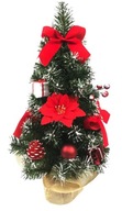 Vianočný stromček, červený, 50 cm, vyrobený z vianočných hviezd