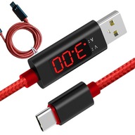 Kábel USB C 1 m ampérmeter nabíjanie voltmetra (5088
