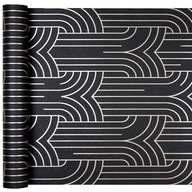 Tapeta Čierny lineárny vzor v štýle Art Deco Tapeta Čierny lineárny vzor v štýle Art Deco